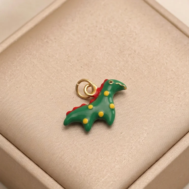 Dij. dinosaurio verde rodio 1.5cm - DRG822 - Foto 1